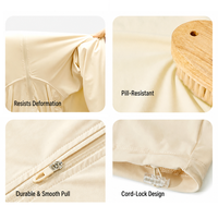 Sweat à capuche zippé léger et respirant avec logo personnalisé, 77 % nylon, 23 % élasthanne, trou pour le pouce, séchage rapide, protection solaire UPF50+, avec poches