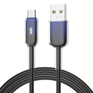 สายชาร์จ USB-C แบบถักไนลอน รองรับการชาร์จเร็ว 60W  ถ่ายโอนข้อมูลได้ ใช้ได้กับโทรศัพท์ iPhone และ Huawei - Product Image 1