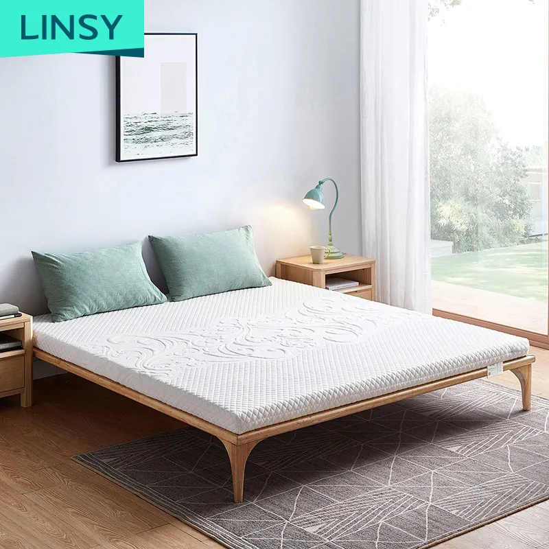 Linsy Fornitori Della Cina di Alta Qualità Della Regina Full Size Letto Liscio Gel di Raffreddamento Schiuma di Lattice Euro Top Rilievi del Materasso Topper CD034A