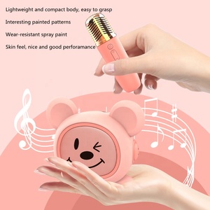 Mini machine à karaoké compatible Bluetooth avec microphone sans fil micro karaoké sans fil haut-parleur cadeaux d'anniversaire pour filles garçons - Product Image 2
