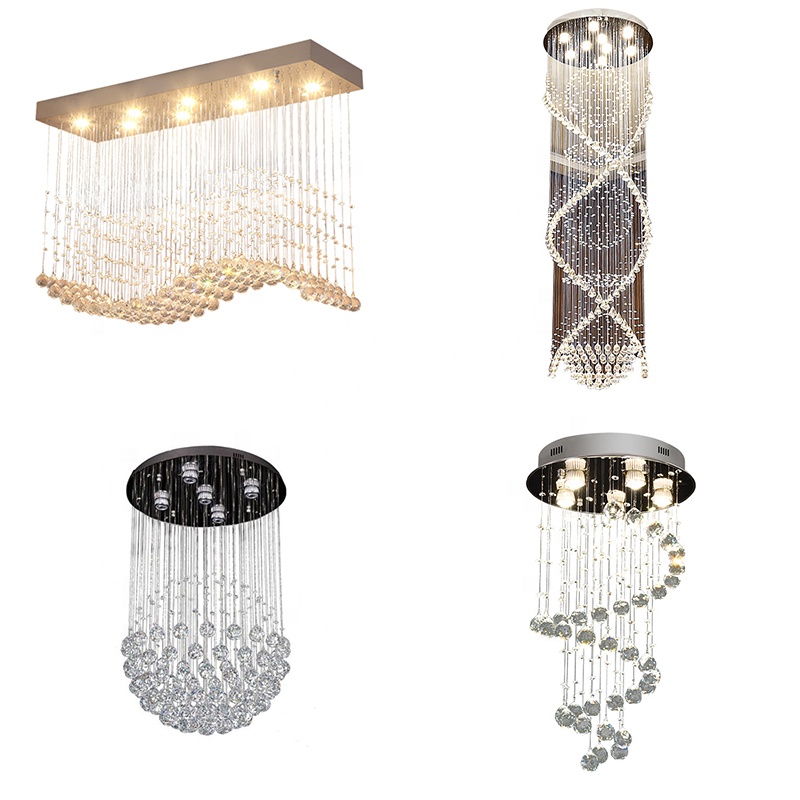 Роскошная элегантная Потолочная люстра K9 для спальни, подвесной светильник в форме капли, Золотая хрустальная лампа для ресторана, домашний декор