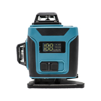 Niveau laser vert industriel avec 4D et 16 lignes, niveau laser DIY pour la construction, alimentation par batterie