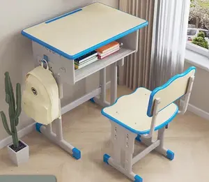 Kursi meja siswa dewasa dan sekolah desain Modern furnitur sekolah gaya Modern dengan meja dan kursi untuk belajar anak-anak