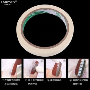1.2 cm/rouleau blanc adhésif autocollant Nail Art décoration bord ruban de masquage papier vernis à <span class=keywords><strong>ongles</strong></span> isolation papier outil - Product Image 2