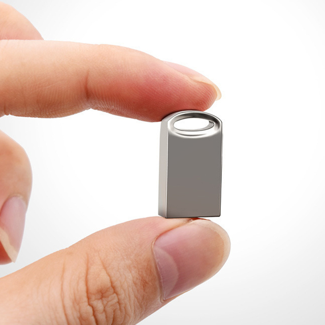 Custom Logo Mini USB Flash Drive 64GB 32GB 16GB 8GB Metal Pen Drive Pendrive Personalized USB Stick for Promotional Use