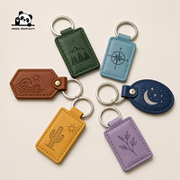 Llavero de Cuero PU Personalizado, Llavero Promocional con Correa de Cuero y Logotipo Personalizado para Regalo Empresarial