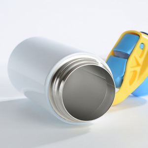 Botella de Agua Infantil de Acero Inoxidable de Doble Pared con Aislamiento y Tapa Abatible, 12 oz, Blanca, Libre de BPA, para Sublimación, para la Escuela - Product Image 3