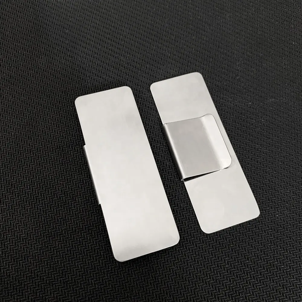 Wholesale Spring Money Clip High Quality Western Antique Rectangle Metal Unisex Steel Alloy Blank Money Clip