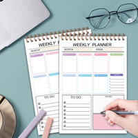 Cahier à spirale simple bobine Cahier de calendrier quotidien hebdomadaire créatif