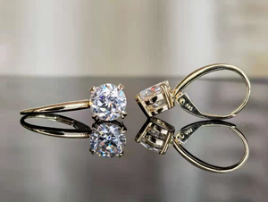 Luxury Women Diamond <b>Stud</b> Earrings 925 <b>Sterling</b> <b>Silver</b> Elegant Fine Jewelry Sparkling Daily Wear Anniversary Gift - Product Image 4