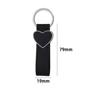 Blank Pu <b>Leather</b> <b>Keychain</b> Custom Logo Diy Letters <b>Keychain</b> Holder Custom Logo Solid Color <b>Leather</b> Car <b>Keychain</b> - Product Image 4
