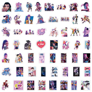 KPop Demon Hunters Cartoon Graffiti Stickers for Laptop Phone Decor Cute Korean Girls Sticker