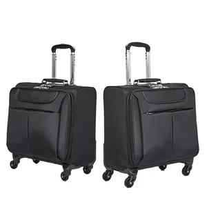 Fashion trendy waterproof travel oxford luggage high quality customizable logo carry-on trolley suitcase with laptop for unisex