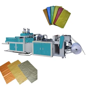 Machine automatique de fabrication de sacs en plastique tissé pp, ligne de production de machine à découper et à coudre en plastique