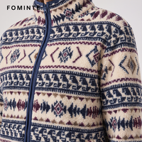 Veste polaire vintage imprimée aztèque pour femme, chaude et épaisse, style streetwear, en stock