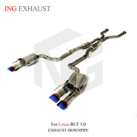 ING pour Lexus RCF 5.0 Catback système d'échappement tuyau en acier inoxydable avec silencieux à soupape vente chaude pièces de réglage de Performance automatique