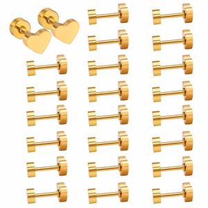 Pendientes de Acero Inoxidable con Forma de Corazón, Mezcla de Colores, Joyería de Moda para Hombre, Venta al por Mayor, Alta Calidad, Románticos - Product Image 5