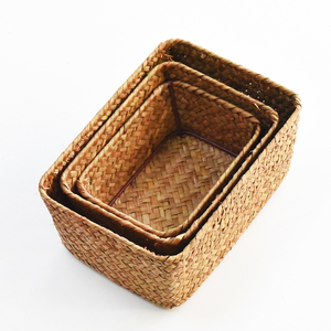 Huangtu <span class=keywords><strong>wicker</strong></span> lưu trữ giỏ cho tổ chức Kệ Đan Mây giỏ bán buôn <span class=keywords><strong>Mini</strong></span> Organizer Set của <span class=keywords><strong>3</strong></span> - Product Image 1