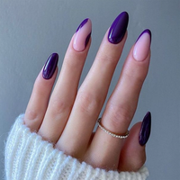 Ensemble de faux-ongles, réutilisables, colorés, pour bébés, couleur unie, rose, nail-Art, 240 pièces, boîte d'emballage, Design personnalisé, réutilisables