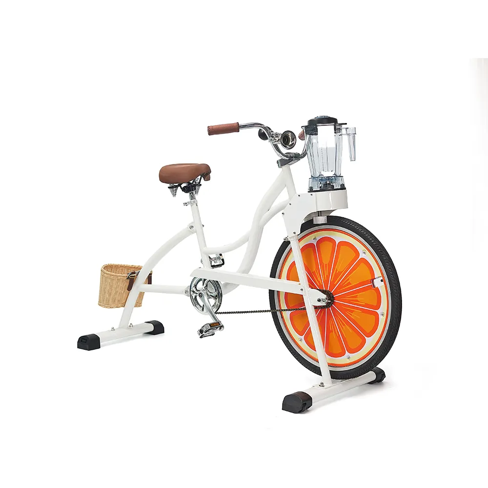 Exi Blender Eenwieler Wit Beroep Retro Motor Kunstmatige One Wheel Cycle Blender Fietsen