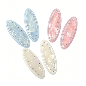 Pinzas para el <span class=keywords><strong>Cabello</strong></span> de Acetato Coloridas con Pedrería, Elegantes y de Alta Calidad, Versátiles para Niñas - Product Image 1