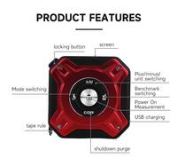 Mètre laser numérique portable 2-en-1 de 40 m avec fonction de mesure par ruban