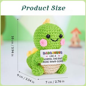 AceThrills Dinosauro Fatto a Mano all'Uncinetto, Simpatico e Divertente, Dadsaurus Ti Amo, Mini Regalo di San Valentino per Figlia, Figlio, Moglie - 2.76 - Product Image 3