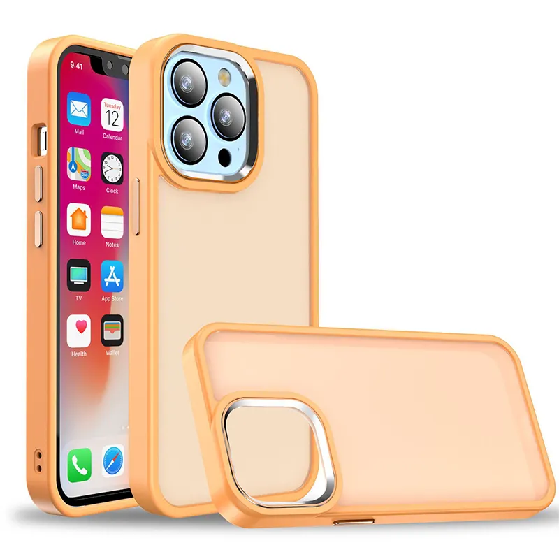For iPhone 14 Pro Max Skin Feel Matte Metal High Quality Cell Phone Case For iPhone 13 12 11 Mobile Case Accessories