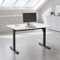 Table d'appoint ergonomique moderne en acier robuste pour ordinateur portable, réglable en hauteur, inclinable, pour bureau et usage commercial