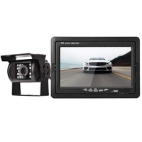 Monitor de Visión Trasera de 7 Pulgadas y 1024*600 de Fábrica, Conector de Aviación, 2 Entradas de Video de 4 Pines, Grabador, Monitor para Automóvil, Camión, Autobús, Camioneta, 12-24V