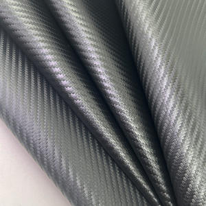 Fábrica al por mayor negro PVC 0,5mm tejido grueso fibra de carbono cuero <span class=keywords><strong>para</strong></span> <span class=keywords><strong>volante</strong></span> cubierta cuero coche tapicería cuero - Product Image 4