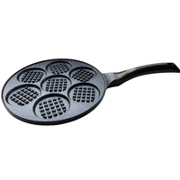 Druckguss-Antihaft-Waffel- und Keksform mit 7 Löchern, Induktionsgeeignete Metallpfanne mit Antihaftbeschichtung