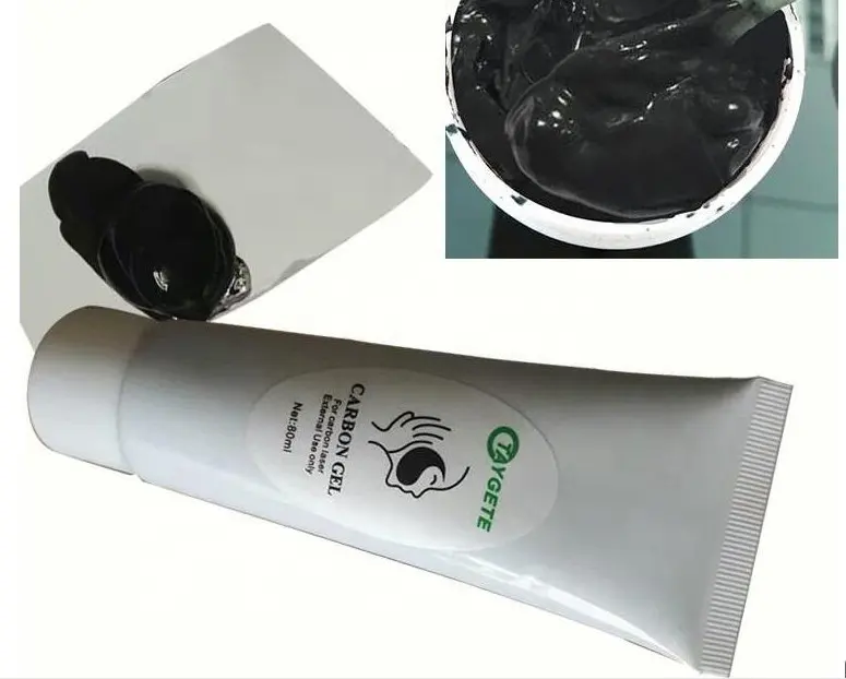 Tratamiento de limpieza profunda, Gel de carbono negro, 80g para máquina láser Nd Yag Pico, aclara la piel, crema blanqueadora de carbono
