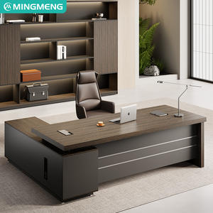 Bureau de direction haut de gamme, style moderne et épuré, luxe léger, bureau de PDG, ensemble bureau et chaise de bureau - Product Image 4