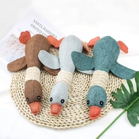 Jouet pour chien interactif et durable en forme de canard volant, avec couineur, pour la dentition, en peluche avec rembourrage en coton PP – Meilleure vente