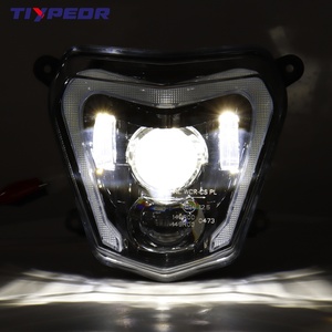 Faro Delantero para Motocicleta TIYPEOR para KTM <span class=keywords><strong>Motocross</strong></span>, LED para <span class=keywords><strong>Duke</strong></span> 690 2012-2019/<span class=keywords><strong>Duke</strong></span> 690R 2013-2017, Faro Delantero de Proyección para Motocicleta Todoterreno con Certificación Emark - Product Image 4