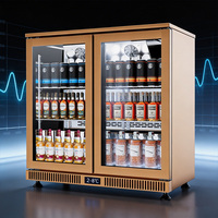 Réfrigérateur à bar 2 portes ETL/CE 200L (7,06 pi³) avec porte vitrée électronique, refroidisseur de boissons, armoire à vin personnalisée