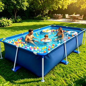 Custom Large Outdoor Swimming <b>Pool</b> Above Ground Portable <b>Pool</b> Manufacturer China - Product Image 1