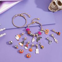 Kit de fabrication de bracelets perlés en alliage de zinc pour Halloween, avec breloques tête de mort et citrouille, pour fête d'enfants, Beiver Chine