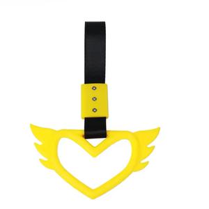 JDMotorsport88 Correa Amarilla para Coche JDM, Correa de Anillo Tsurikawa, Correa de Agarre para Tren, Autobús, Metro, Amuleto de Drift con Correa Negra - Product Image 1