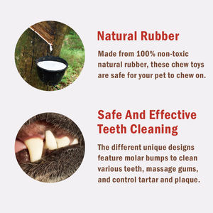 לחיות מחמד אספקה צעצועים כלבים 100% גומי טבעי טהור ללא חומרים רעילים שיניים ניקוי - Product Image 3