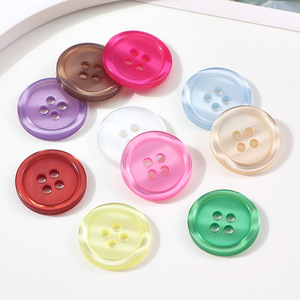 Cổ phiếu bán buôn đầy màu sắc Vòng sáng bóng 4 lỗ nút nhựa cho áo sơ mi - Product Image 4