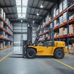 Nueva Carretilla Elevadora Diésel 3M de 4 Toneladas 4x4 con Neumáticos Sólidos, Mástil de Una Etapa, Operación Sentada, Todoterreno - Product Image 2