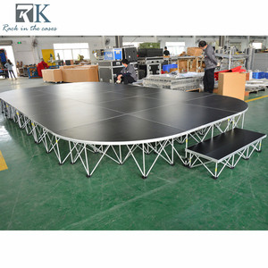 aluminum stage Drum stage riser 4x4ft concert stage Event DJ stage Portable Portable stage platform - Product Image 3