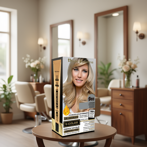 Tinta de Tatuaje Cosmético Permanente Orgánica V-Color de Thader Pharma, 703 Rubio Medio Dorado Natural, Sin Amoníaco, Emulsión Líquida - Product Image 3