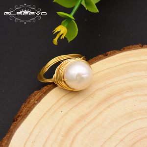 <span class=keywords><strong>Anelli</strong></span> con Perle d'Acqua Dolce Naturali Bianche per Donne, Anello Vintage Fatto <span class=keywords><strong>a</strong></span> <span class=keywords><strong>Mano</strong></span> per Matrimonio - Product Image 2