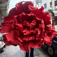 Grande fleur en papier plissé fait à la main Art de beauté géant pour la décoration de scènes de graduation de fond de scène de mariage artificielle