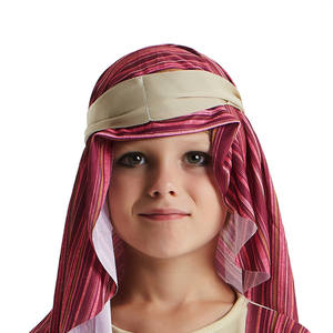 Carnaval mascarade Cosplay enfants berger Costume rayure impression arabe Robe combinaison avec couvre-chef - Product Image 4