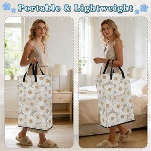 Panier à linge réutilisable en polyester, grand format, résistant à l'eau, écologique, style vintage, collection Aloha - Product Image 5