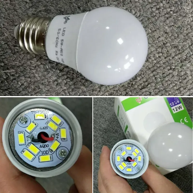 CHZM free sample Led Lamp Energy saving indoor SKD Plastic E27 E14 B22 Led Bulb Lights